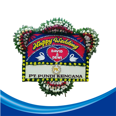 Bunga papan happywedding