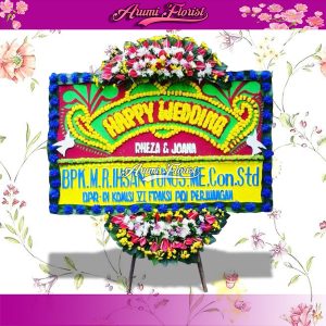 Bunga Papan Happy Wedding 10