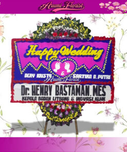 Bunga Papan Happy Wedding 11