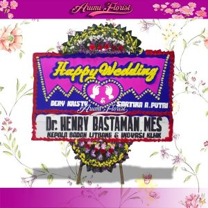 Bunga Papan Happy Wedding 11