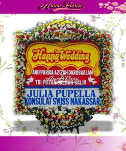 Bunga Papan Happy Wedding 12