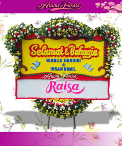 Bunga Papan Happy Wedding 13