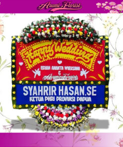 Bunga Papan Happy Wedding 15