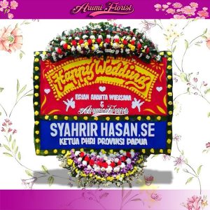 Bunga Papan Happy Wedding 15