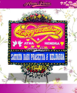 Bunga Papan Happy Wedding 21