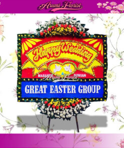 Bunga Papan Happy Wedding 22