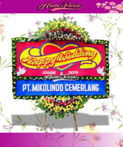 Bunga Papan Happy Wedding 24
