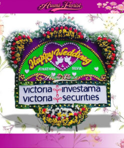 Bunga Papan Happy Wedding 25