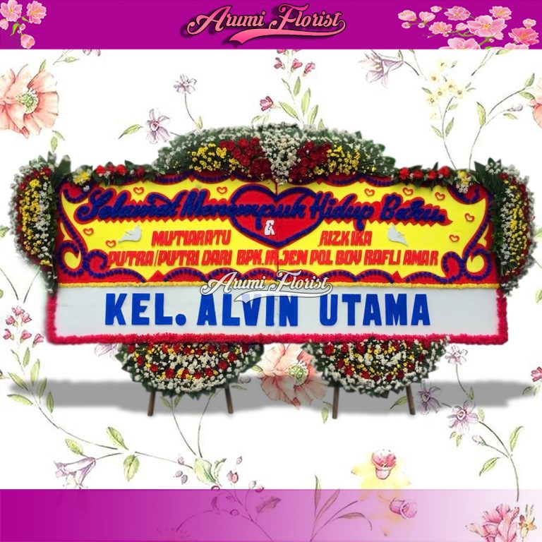 Bunga Papan Happy Wedding 28