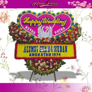 Bunga Papan Happy Wedding 05