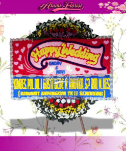 Bunga Papan Happy Wedding 06