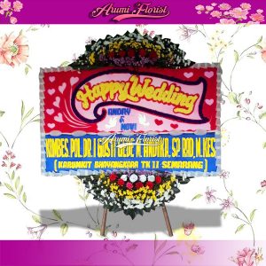 Bunga Papan Happy Wedding 06