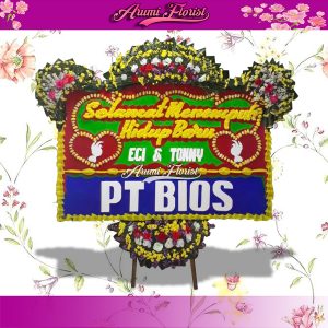 Bunga Papan Happy Wedding 07