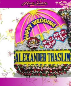 Bunga Papan Happy Wedding 08