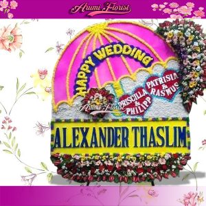 Bunga Papan Happy Wedding 08