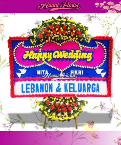 Bunga Papan Happy Wedding 09