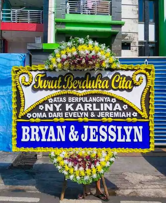 Toko bunga Ciputat karangan bunga papan pernikahan dan duka cita.